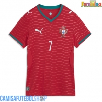 Camisa de time de futebol Portugal Cristiano Ronaldo #7 Replicas 1º Equipamento Feminina Mundo 2026 Manga Curta
